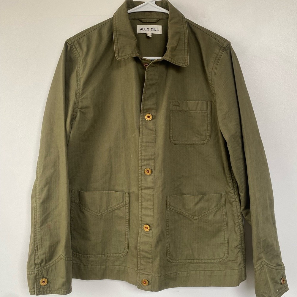 Alex Mill Navy Green Utility Jacket Size L